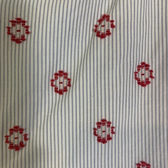 LOFT Womens Shorts Large Lined Embroidered Sun Dot Flat Front Casual Cotton - Picture 3 of 12